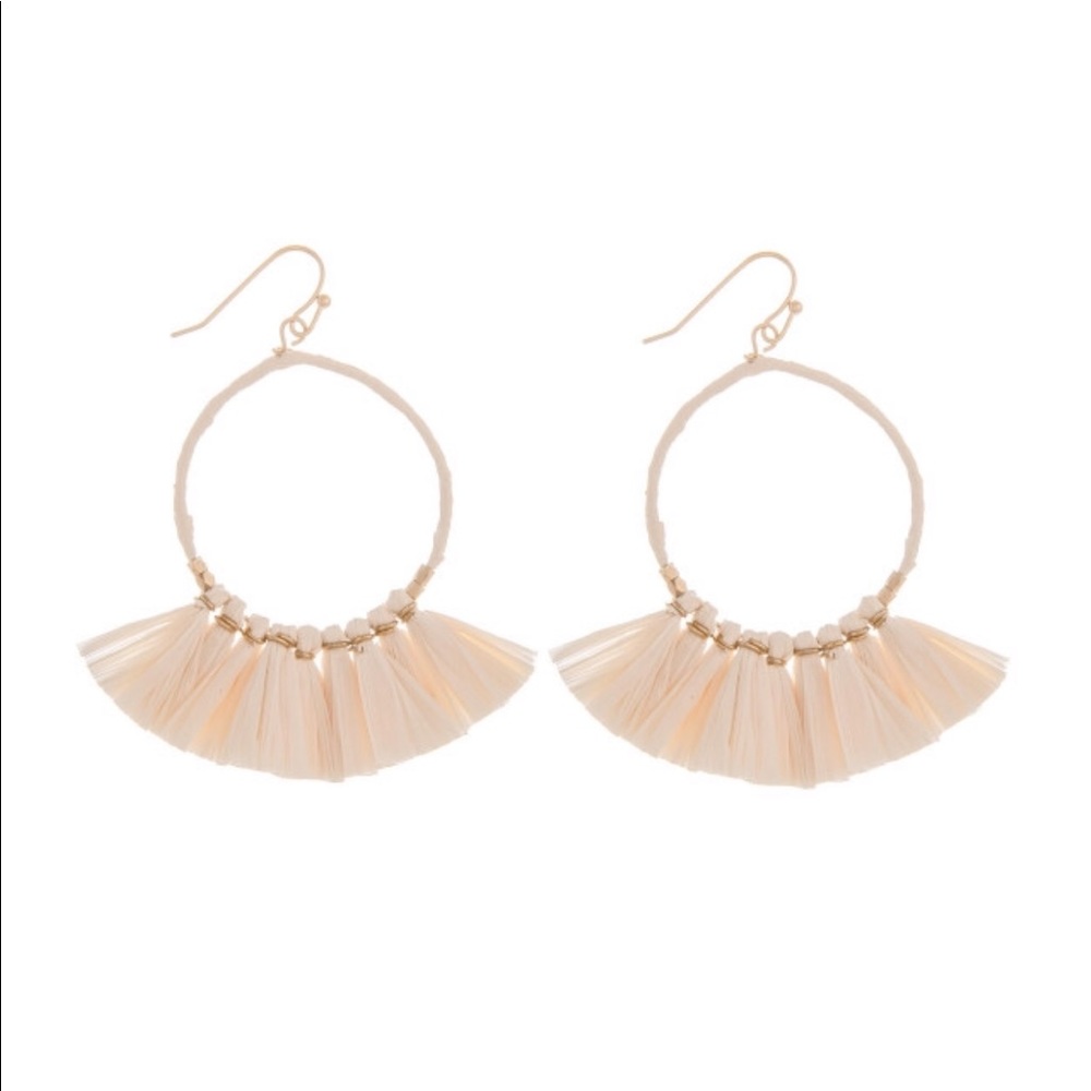 💙3/$20 Boho Raffia Tassel Earrings